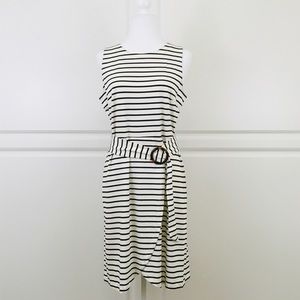 Loft Striped Wrap Dress